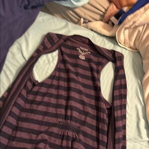 Sonoma Purple and Black Striped Blouse